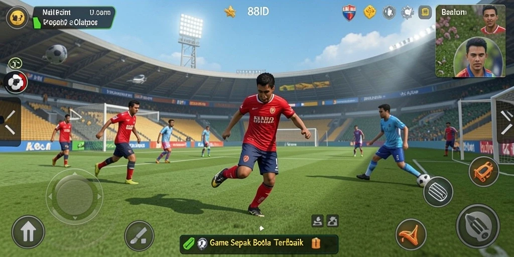 Tampilan gameplay sepak bola yang mendebarkan di 88ID.