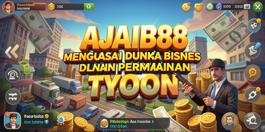 Tampilan menarik dari gameplay Tycoon AJAIB88 saat membangun kerajaan bisnis.