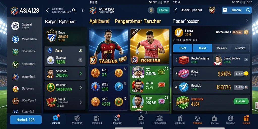 Tampilan gameplay ASIA128 dengan berbagai opsi taruhan Sportsbook.