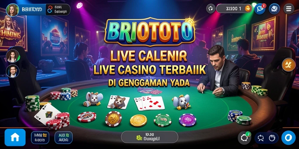Screenshot gameplay Live Casino BRIOTOTO dalam aksi langsung.