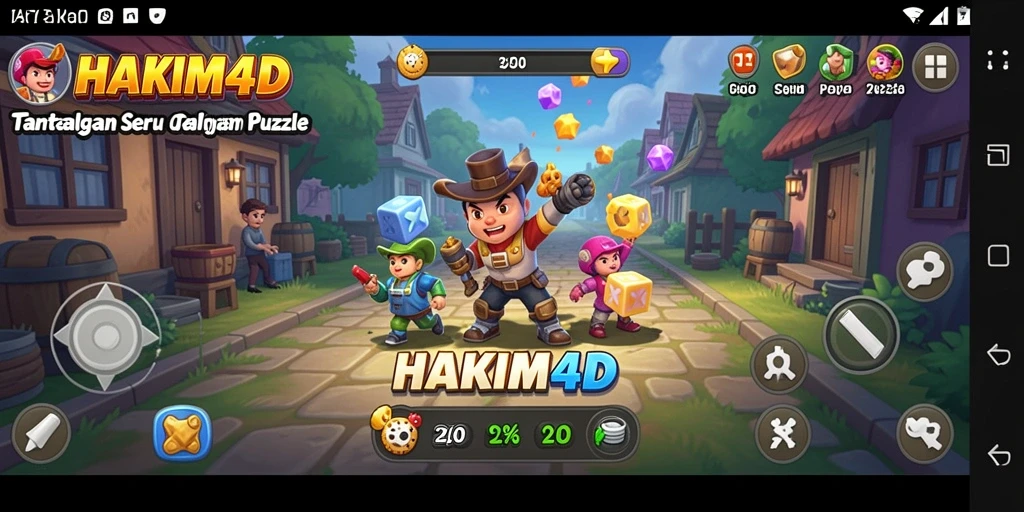 Screenshot utama HAKIM4D menunjukkan aksi seru dalam gameplay Puzzle.