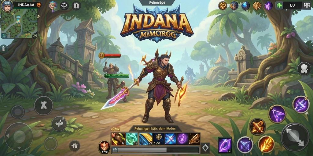 Gameplay INDAAA yang epik dan seru dalam dunia MMORPG.