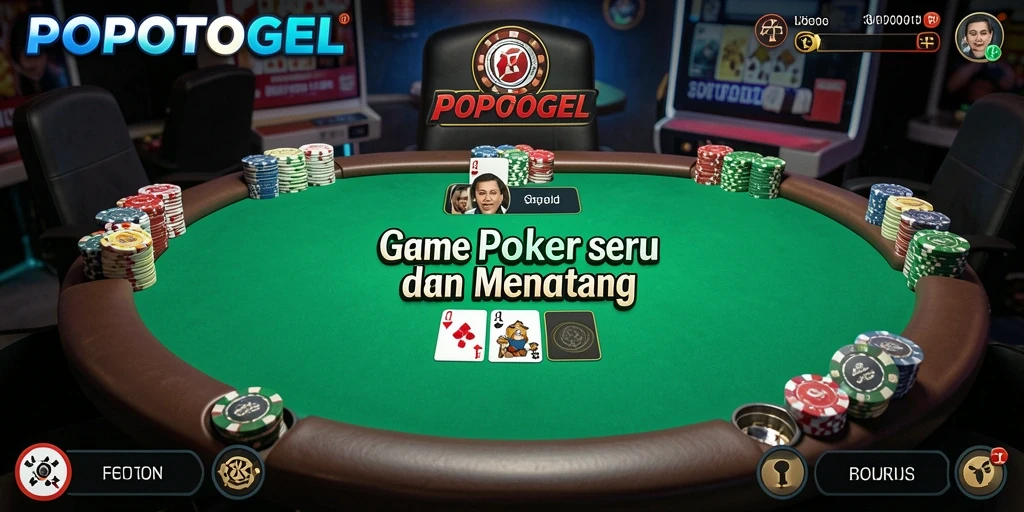 Tampilan menangkap gameplay seru dalam permainan Poker.