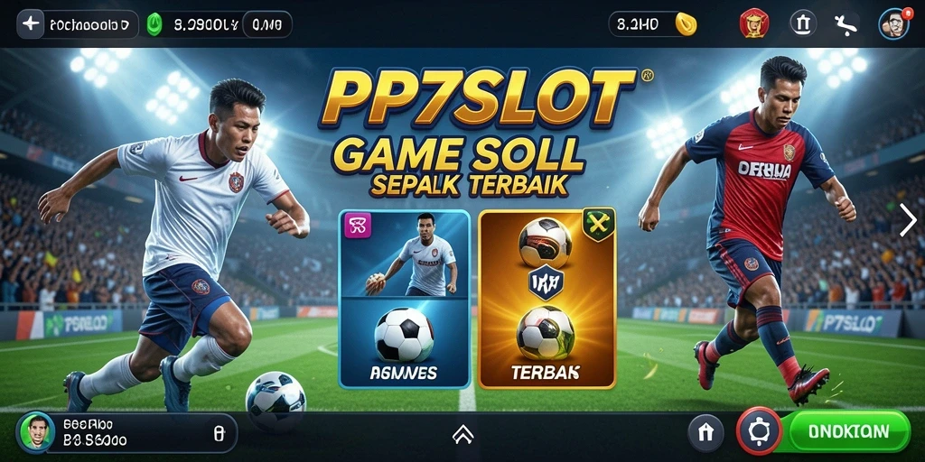 Gameplay PP7SLOT yang menarik dengan tema sepak bola yang seru.