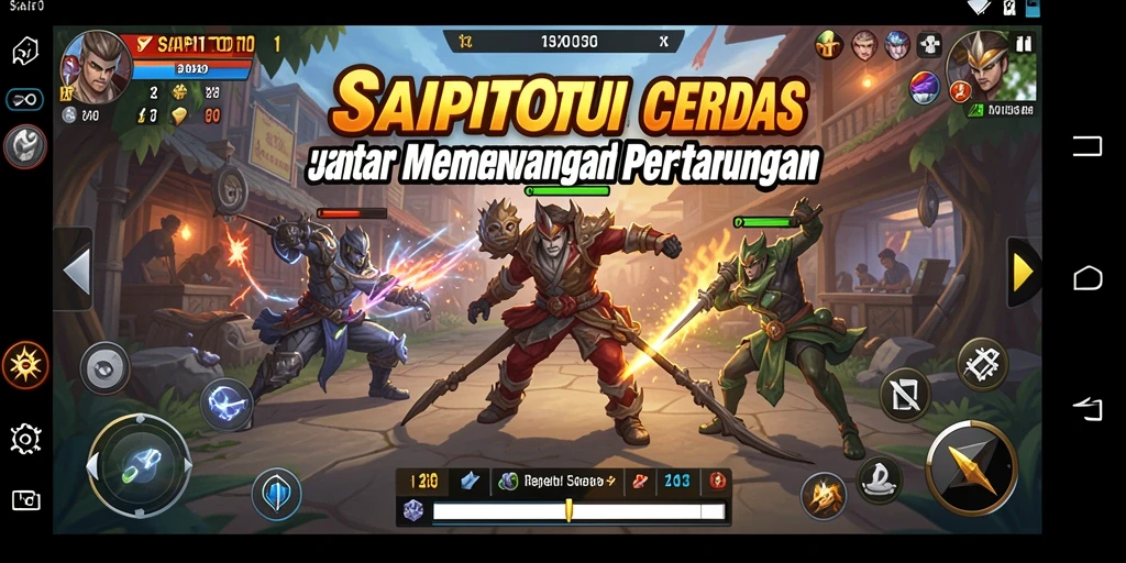 Tangkapan layar SAPITOTO menunjukkan aksi pertempuran strategi yang mendebarkan.
