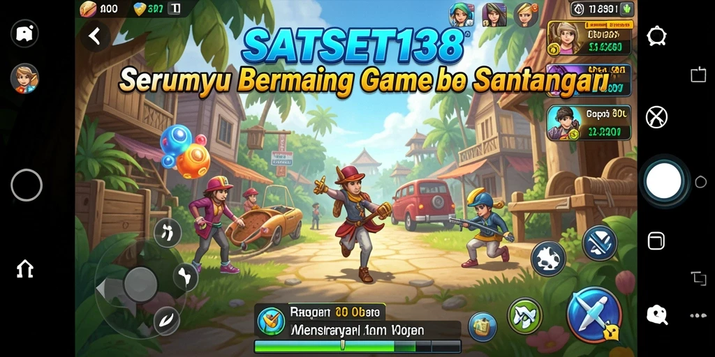Tampilan gameplay SATSET138 yang penuh warna dan menarik.