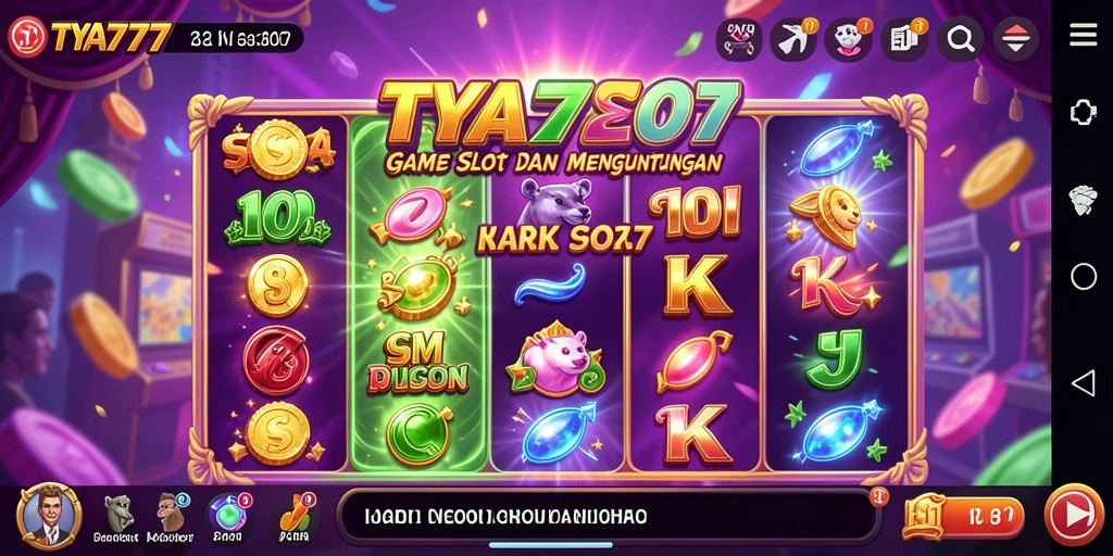 Screenshot TYA777 menunjukkan gameplay Slot yang mengasyikkan dengan grafik menarik.