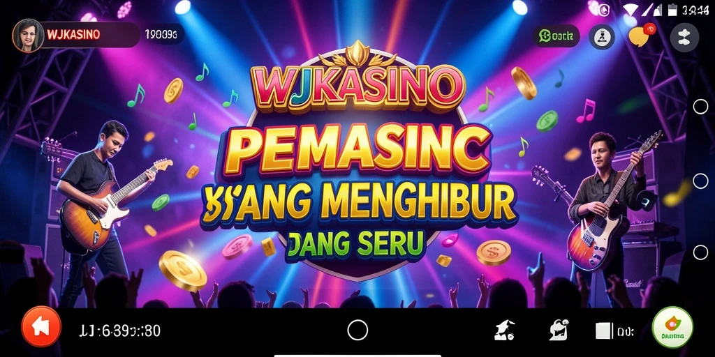 Tampilan screenshot game WJKASINO menampilkan gameplay musik yang energik.